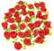 Red 15mm Mini Rose Satin Ribbon Rose Buds Craft Decorative Craft Flowers (25)