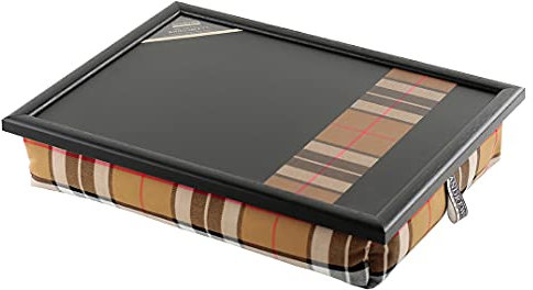 Andrews Living Plateau avec coussin Motif tartan Thomson Camel Stripe