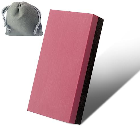 CBRIGHT Knife Sharpening Stone 1PC Whetstone 2 Sided 800#/3000# Combination Pocket-Sized Sharpening Stone, Fine Grinding Boron Carbide + Red Stone (1.97x0.98x0.39inch)