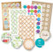 Logbuch-Verlag 131 Sprüche Geburtstag Sticker Geschenkaufkleber Liebe Freunde rund 4 cm Set