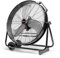 XtremepowerUS - Ventilador industrial de 24 pulgadas de alta velocidad de flujo de piso con tambor rodante, rueda de velocidad ajustable, color negro