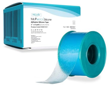 Medvance Soft Silicone Tape with Perforation for Easy Cut Size 2.5 cm Width (1 Pack, 5 Yards)