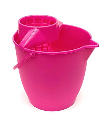 Putzeimer 10l Rosa Pink Oval Eimer Wischeimer mit Presse Kunststoff Wassereimer
