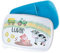 GRAZDesign Brotdose Kinder personalisiert, Lunchbox Kindergarten und Schule, Brotbox in Blau mit Unterteilung, Name und Bauernhof, Geschenk zu Einschulung, Blau