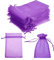 sinzau 100 Sacchetti in Organza, Borse in Organza, Confetti Caramelle, Sacchetti di Gioielli Coulisse e Sacchetti di Caramelle per bomboniere, 7X9 cm, Viola Piccolo