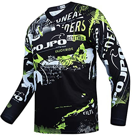 Hotlion Radtrikot Herren Fahrradtrikot für Männer Mountainbike MTB Trikot Langarm Offroad Fahrradbekleidung Motorrad Trikot Downhill BMX Dirt Bike Shirts Rennbekleidung