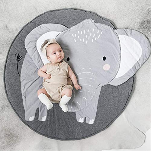Venuy Ultra-weiche Teppiche für den Innenbereich, modernes Design, Cartoon-Elefanten-Muster, Baby-Spielmatte, Krabbeldecke, Teppich-Dekor für Kinderzimmer, Heimdekoration, Kinderzimmerteppiche