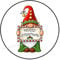 2cmØ 32-Stück! Aufkleber Sticker Briefumschlag-Siegel Post rund GNOME Merry Christmas Sign Wichtel Frohe Weihnachten Schild R771