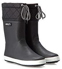 Aigle Unisex Kinder Giboulee 2 Gummistiefel, Schwarz Weiß, 31 EU
