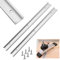 WETARENDA 2Pcs Guía de Sierra Circular Ranura en T Aluminio T Track 400mm Guía de Sierra de Mesa Riel Guía para Carpintería con Tornillos para Sierra Circular de Mesa y Mesa de Fresadora (Plateado)