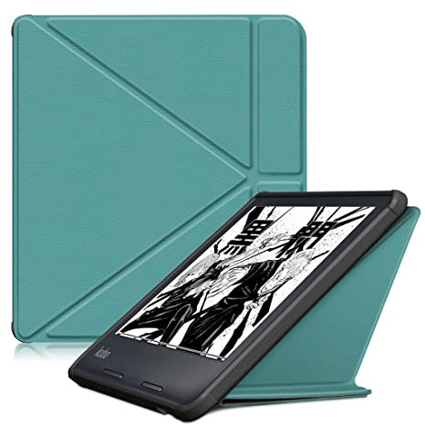 XFDSFDL® Étui pour Kobo Libra 2 (7 Pouces) Ultra Mince PU Cuir Housse Flip Coque Cass Motif avec Pliage Multiple Stand et Veille/Réveil Automatique Protection Cas, Vert