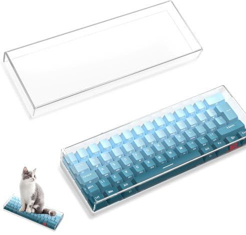 MAMBASNAKE 60% Premium-Tastatur-Staubschutz, wasserdichte Anti-Klopf-Klaracryl-Tastaturabdeckung für mechanische Mini-PC-Gaming-Tastatur, 29,3 * 10,3 * 2,8 cm, kompatibel mit K60 K61 GK61 SK61 K65