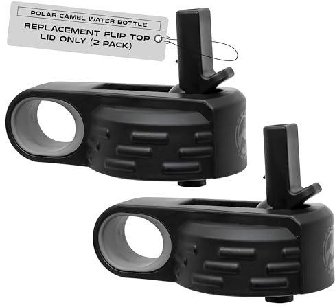 Polar Camel Lid Replacement 2-Pack (12oz 20oz 32oz 40oz) - Polar Camel Water Bottle Lid Replacement (2-Pack), Water Bottle Replacement Flip Top (Lid Only)