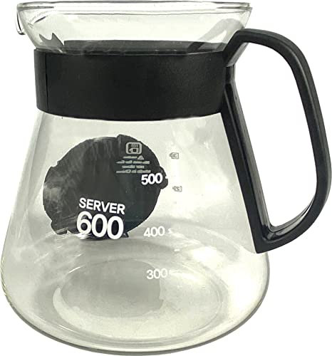 Sanfor | Pichet à café, thé et eau | Pichet en verre | Résistant à la chaleur | Micro-ondes | Transparent | 600 ml