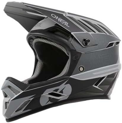 O'NEAL | Mountainbike-Helm | MTB Downhill | Robustes ABS, Ventilationsöffnungen zur Kühlung, ABS Außenschale | Backflip Helmet Eclipse V.24 | Erwachsene | Schwarz Grau | Größe XS
