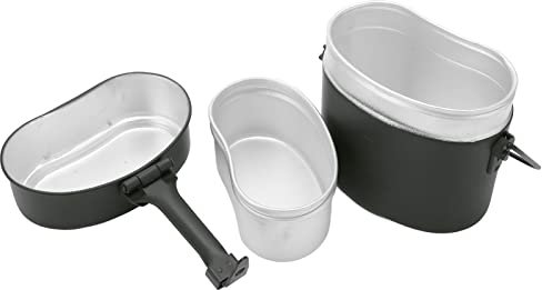 Zerodis German Mess Tin, Military Mess Tin Safe Portable Food Grade for Camping for Hiking for Outdoor