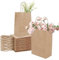 60 Stück Geschenktüten Klein 15x8x21cm kraftpapiertüten klein Braun Papiertüten mit Henkel Mini Papiertragetaschen aus Kraftpapier Ostertüten zum Befüllen für Weihnachten, Geburtstagen, DIY, Ostern