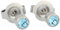 Erstohrstecker Chirurgenstahl/vergoldet Sterile Ohrstecker/Ohrringe 4mm mit Stein (hellblau)