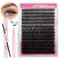 Fadlash Kit Pestañas Postizas Individuales 0.07 D 15-20mm 40D DIY Pestañas Kit de Extensión De Pestañas de Pegamento y Sellado Pinzas Racimo Suaves Pestañas para Diy en Casa