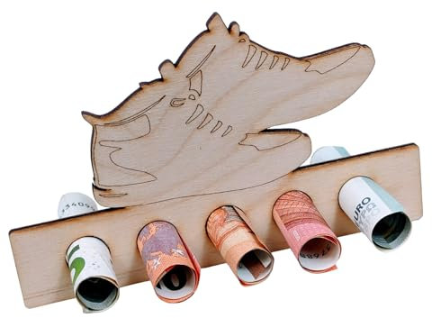 Geldgeschenk Verpackung - originelles Holz Geldgeschenk - Geschenkidee für Männer und Frauen zum Geburtstag (Sneaker)