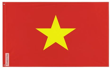 Drapeau Viêt Nam Plusieurs Tailles en Polyester 128x192cm 2. 2 œillets à gauche