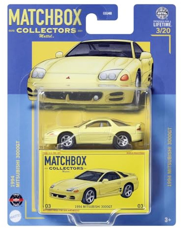 Matchbox 1994 Mitsubishi 3000GT, Sammler, Gelb, Auto, Kind, Fantasie-Spieler, Unisex, Kind und Jugend