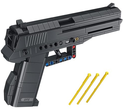 Sosuy Baustein Pistole Sets, USP 1: 1 schießbare Pistole Modell Armee Spielzeug für Erwachsene Teen Jungen, Geburtstagsgeschenke für Männer Kinder Alter 8+, Ziegeln Sammlung für Militärfan 390PCS