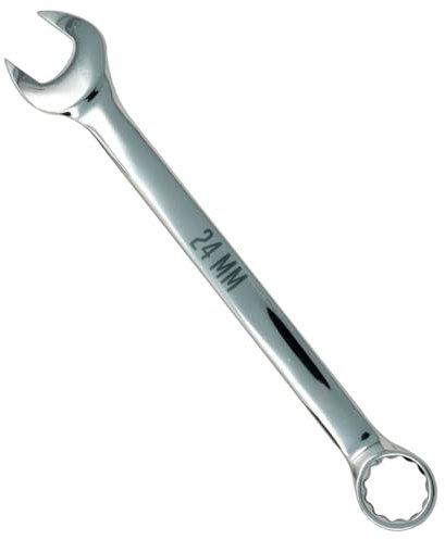 Tradineur - Llave combinada - 24 mm - Cromo de vanadio - Llaves Mixtas para Tornillos - Llaves de Doble Boca Anillo y Horquilla de Calidad Industrial