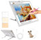 YINGWOND Leuchttisch A3 Wiederaufladbar, Led Licht Pad mit Ständer diamond painting Zubehör 3 Farbmodi 6 Helligkeitsstufen Lichtpad für Diamond Painting/Zeichnung/Tattoo(A3 Wiederaufladbar-Weiß)