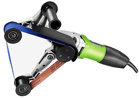 YEHOZZ 800W Aluminum Pipe Tube Belt Sander, Around Pipe Polishing Machine Electric Sanding Tool, Stainless Steel Pipe Tube Polisher Sander for Metal