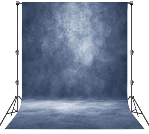 Haboke Abstract Photography Backdrop for Photoshoot 6x8ft,Blue,No Stand | Professional,Polyester Fabric,Roller Pocket on Top,Vintage Portrait Photo Props Booth Background,Photoshoot Studio