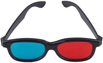 Gafas 3D de color rojo y azul con marco de vídeo tridimensional universal para películas en 3D, gafas de estilo 3D para películas en 3D, diseño simple ligero, televisores y vídeo, gafas 3D