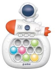 Pop It Jouet électronique Quick Push Pop It électronique 4 modes avec son et lumière Jouets sensoriels et magiques (S-Astronaute)