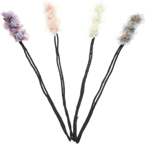 Healeved 4pcs Hair Accessories Bun Maker for Women Lazy Hair Curler Elegant Style