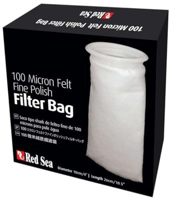 Red Sea Reef 100/225 Micron Filter Bag, Filter Bag - 10 cm Diameter (100 Micron Fine Fabric Bag (Made of Felt)