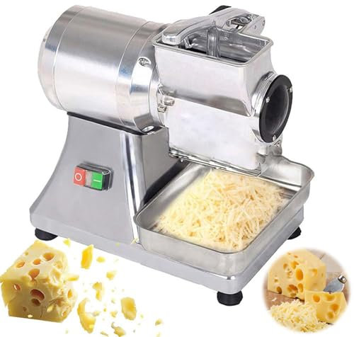 Grattugia elettrica per formaggio, professionale, 550 W, con contenitore per formaggio, burro, pane, briciole, affetta per ristoranti e uso domestico