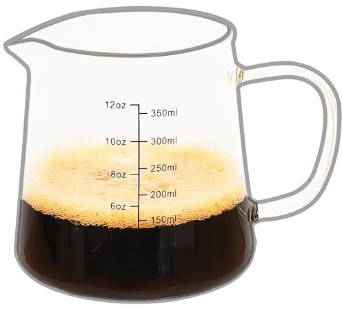 TIWPAJS Espresso Cups12OZ, Espresso Accessories, Expresso Shots Cup, Glass Measuring Cup, Milk Frothing Pitcher, Frother Cup, Creamer Container, Coffee Bar Accessories