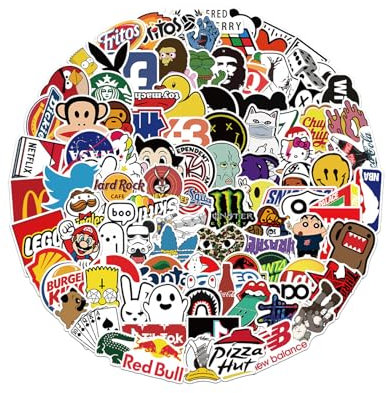 101 PCS Mode Aufkleber-Set, Aesthetic Sticker, Nette Vinyl Aufkleber, Beliebte Aufkleber, Coole Aufkleber, Cartoon Aufkleber, für Handy, Wasserflasche, Skateboard