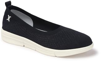 Carlton London Bequeme flache Damen-Schuhe, runde Zehen, trägerlos, modische Schuhe für den täglichen Gebrauch, Büro, Freizeit, Blau, 7 UK