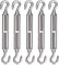 Mavaol 5pcs Spannschloss Haken- und Hakendrahtseilspannung 304 Edelstahl Schatten Segel Hardware (M6)