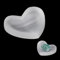 FINGERINSPIRE Cuenco decorativo de cristal de selenita natural con forma de corazón, 55 x 65 mm, color blanco humo, para guardar joyas para pulseras, pendientes y amantes de la cristaloterapia