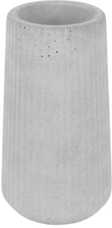 Handworkz | Jarra - Vase riffelig aus Beton | wasserdicht | moderne Blumenvase für Trockenblumen & Frischblumen | minimalistische Vase 10cm hoch | Handarbeit - Made in Germany (Grau)