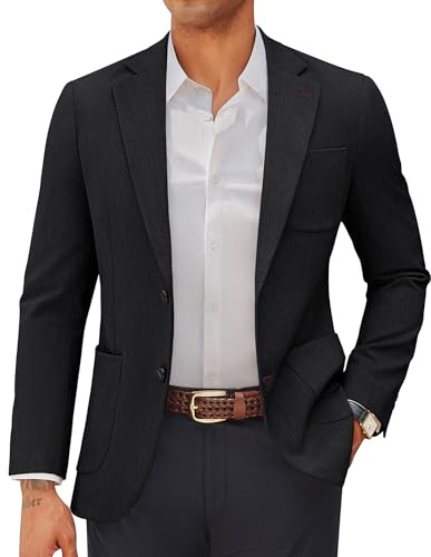 PJ PAUL JONES Mens Blazer Casual Suit Jacket Smart Notched Lapel Sport Coat | 2 Button,Lightweight,Slim Fit,Business