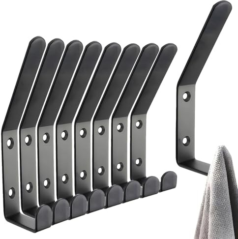 Occupaternm 9 Stück Garderobenhaken, Wandhaken für Garderobe, kleiderhaken Wand Schraubbefestigung, Haken Geeignet zum Aufhängen von Mänteln, Jacken, Mützen, Schals