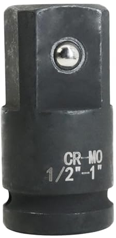 1/2'' auf 1'' Stecknuss Adapter, Schlagschrauber Reduzieradapter, CR-MO, 1/2 Zoll F bis 1 Zoll M, Adapter Ratsche Ratschenschlüssel, für Schraubenschlüssel