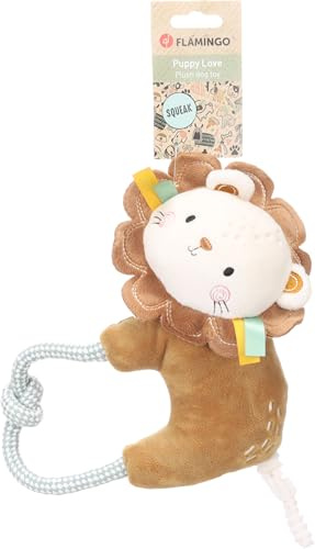 Flamingo Spielzeug WELPE Kobe LÖWE MIT Seil BRAUN 26x8x26CM