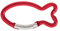 Karabiner in Fischform Schlüsselanhänger (rot)