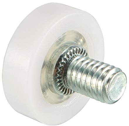 sourcing map 2pcs 19x6x1mm Polea Tensora de Rodamiento de Deslizamiento Rueda transportadora varilla roscada M6*8