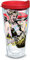Tervis 1345089 Warner Brothers - Birds of Prey Harley Quinn Thermobecher mit Wickelverschluss und rotem Deckel, Titan, durchsichtig