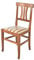 Tommychairs - Silla Artemisia para Cocina y Comedor, Estructura en Madera de Haya Color Nogal Claro y Asiento en Tela lisere roja